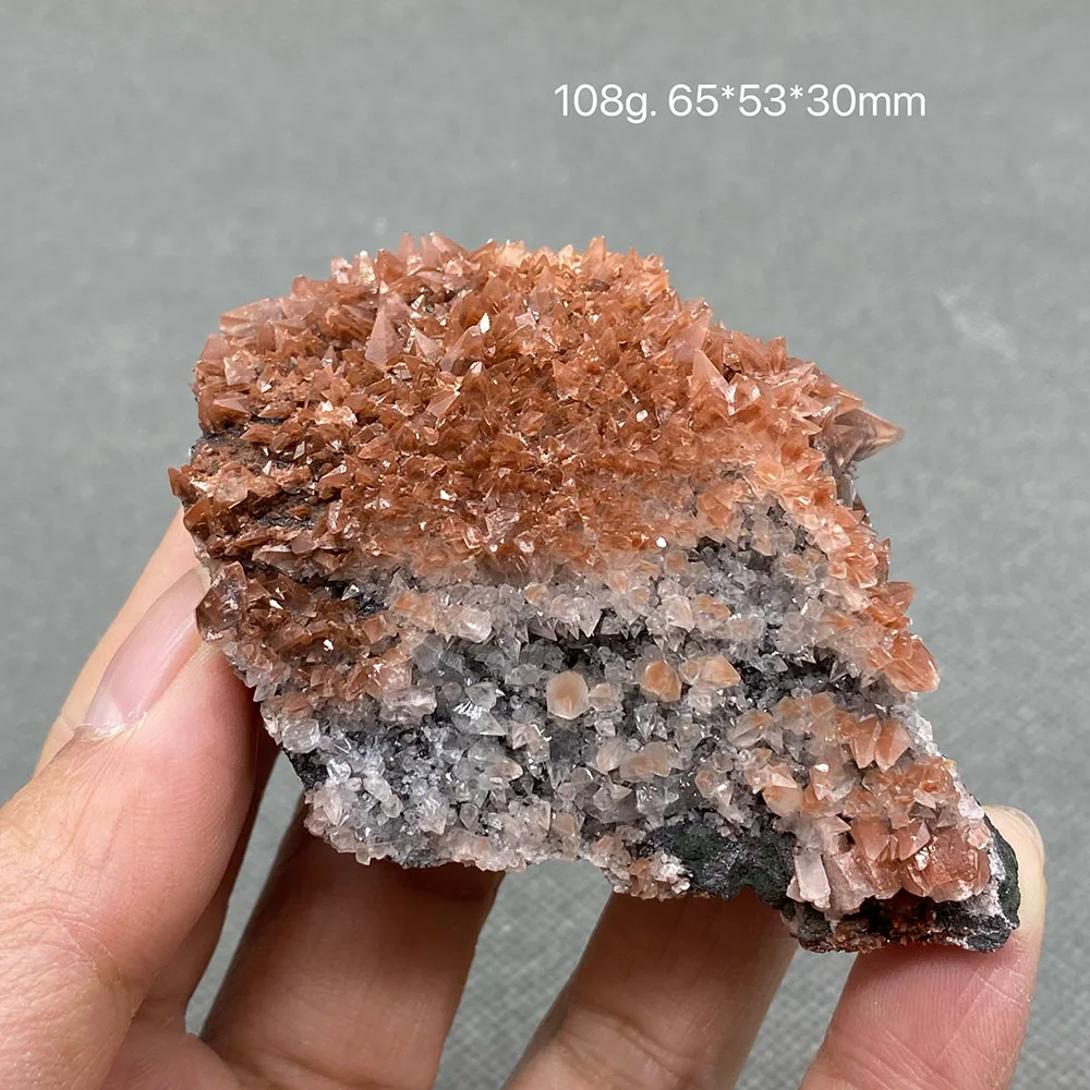 100% Natural Red Calcite Rough Healing Crystal Ore Specimens from Hubei Province, China