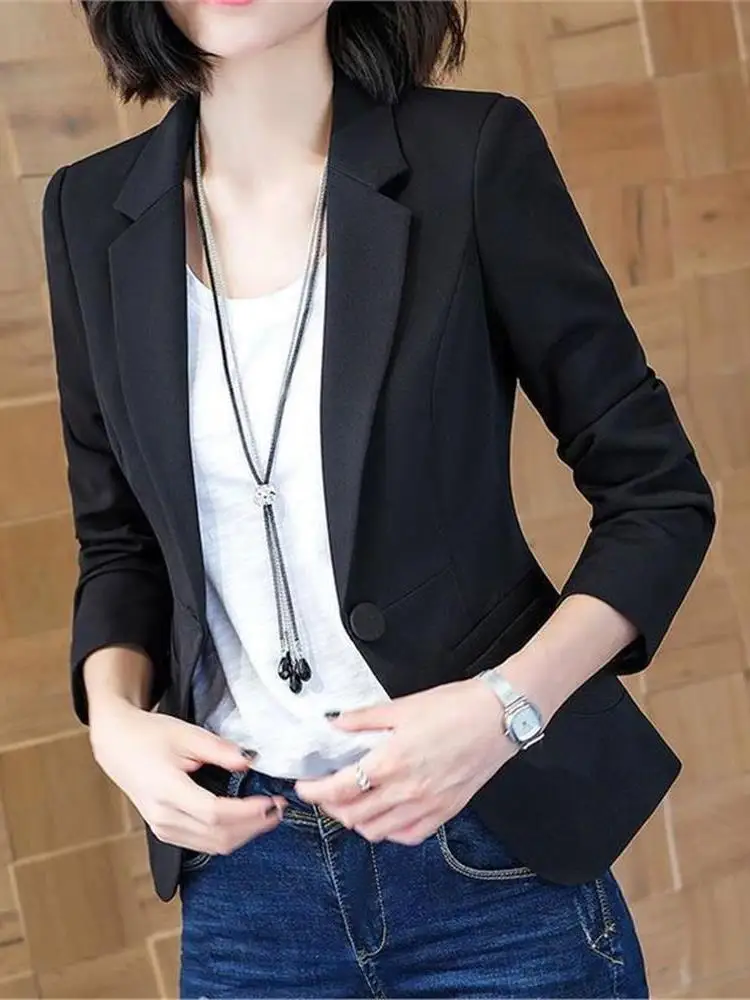 

Slim Fit ort Женская куртка Повседневная весна-лето Корейская тонкая верхняя одежда Профессиональная рабочая одежда CleanFit Design