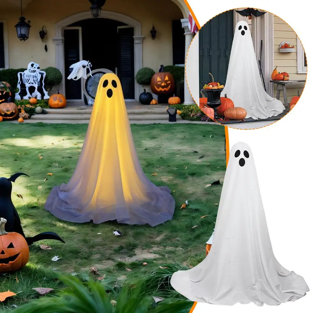 Outdoor Halloween Decorations, Creepy Ghost Halloween Battery Decorations Easy With To Lights Operated, String Assemble R7n6