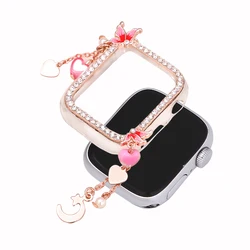 Protective Case for Apple Watch series 9 8 7 Bling Rhinestone Women Fashion Jewelry Bumper Frame Cover iWatch Series 41mm 45mm