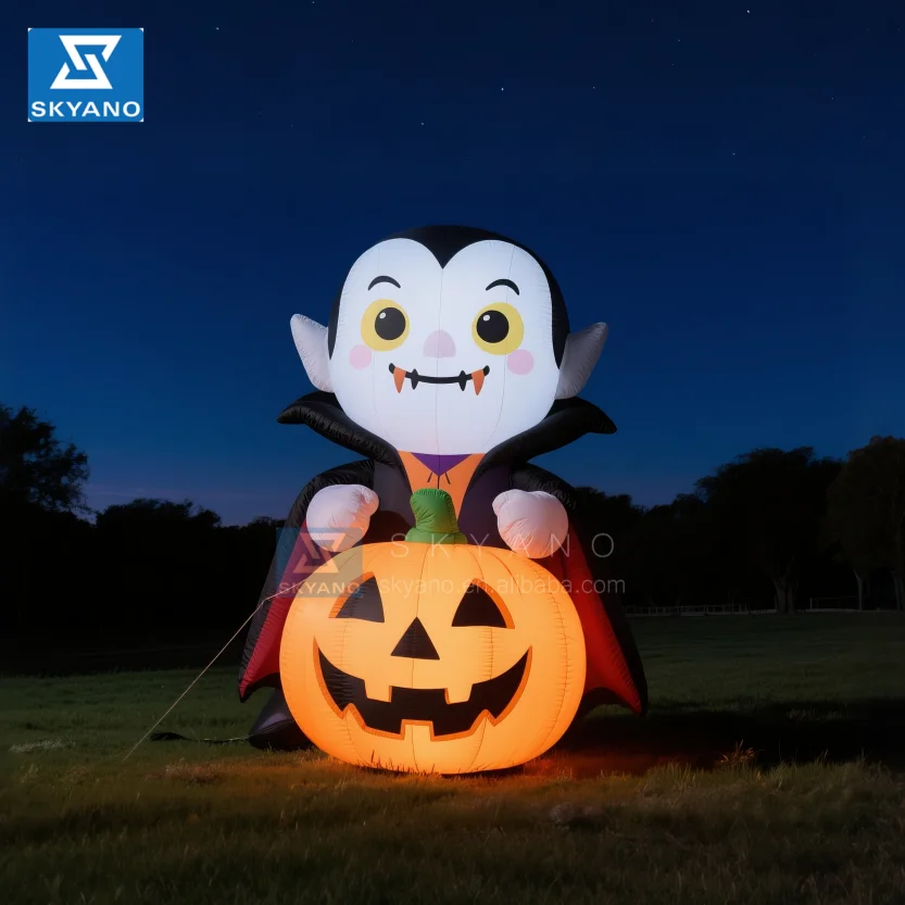 Inflatable Halloween Device Inflatable Cartoon Pumpkin Customization Luminous Activity Device