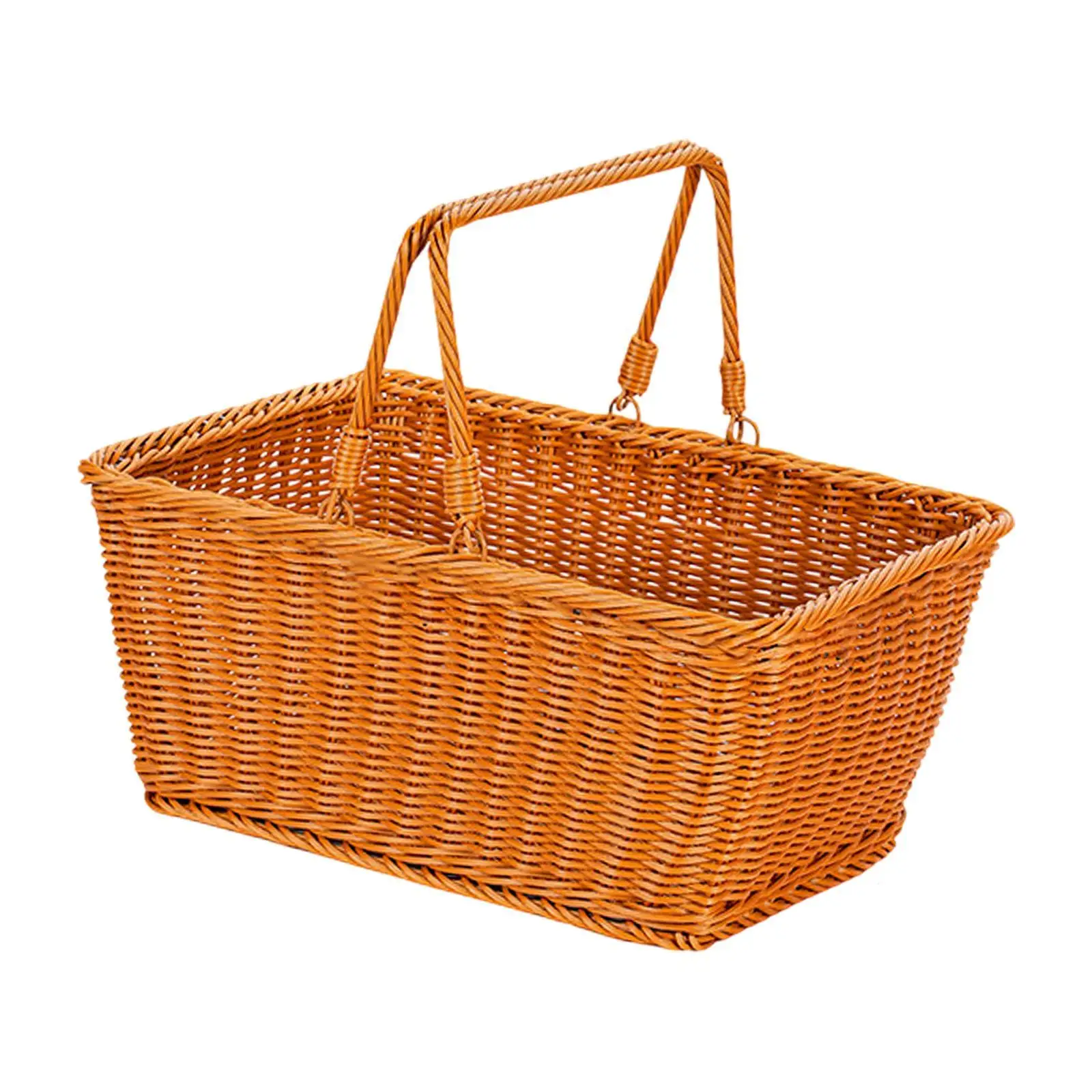 

Picnic Basket Imitation Rattan Woven Basket for Camping Hiking Parties