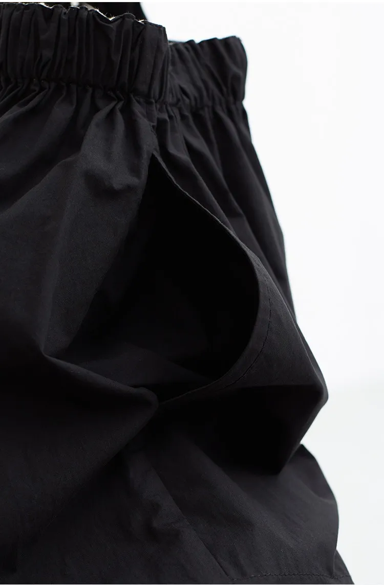 Plus-Size Summer A-Line Women's Wide-Leg Pants, Loose Thin Cropped Pants, Casual Carrot Pants