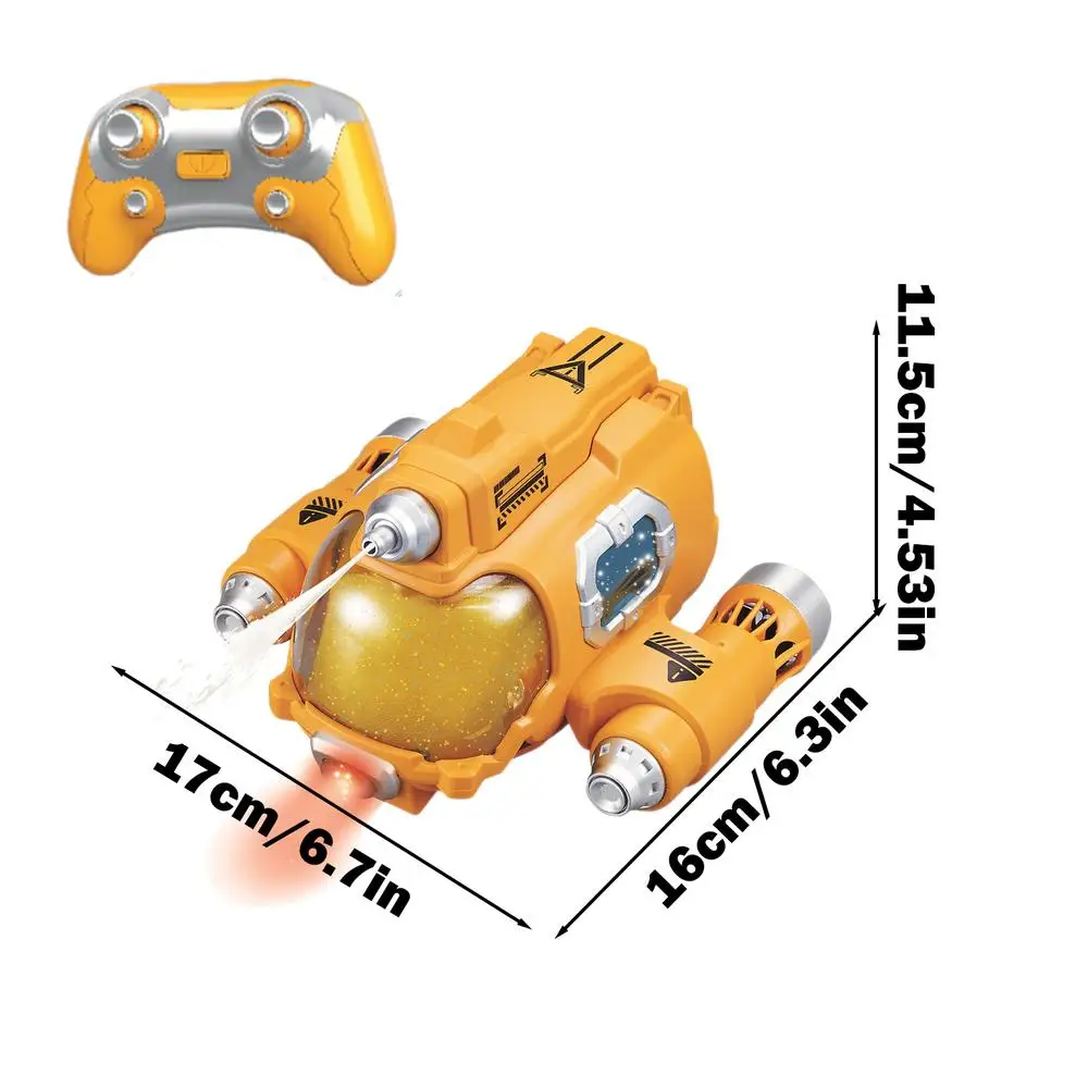 Mini RC Hogesnelheidsboot Lichte spray Schieten voor zwembad Afstandsbediening Raceschip Aquatic Fun Smart Boot Kinderbadspeelgoed Waterspel