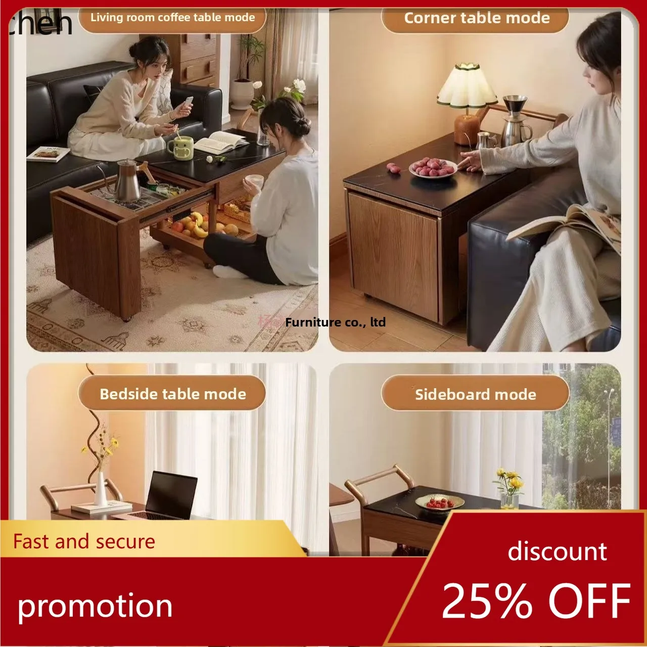 Hxl Solid Wood Tea … - image