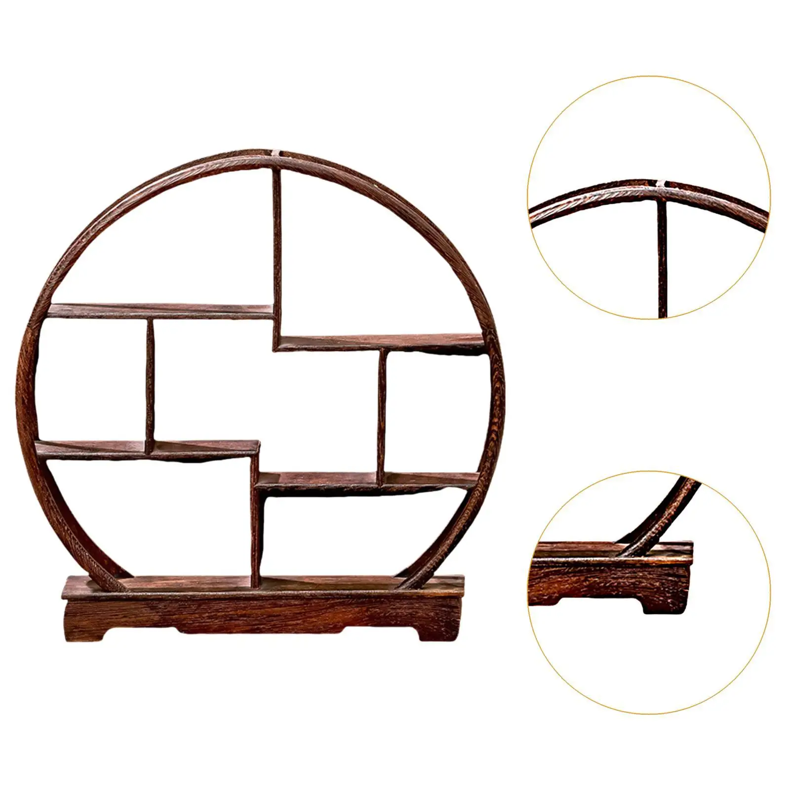 상업용 찻집 장식품을 위한 나무 진열대 차 세트 보관 랙