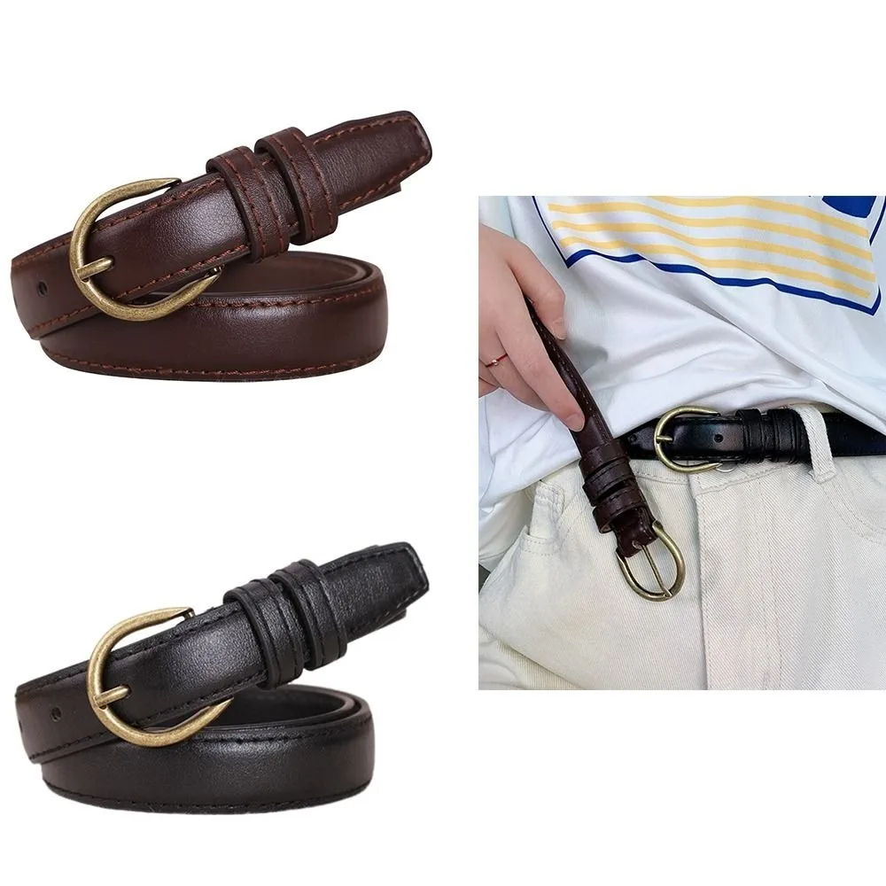 

New PU Leather Belt Luxury Design Retro Style Women Waistband Reusable Casual Trouser Dress Belts Women