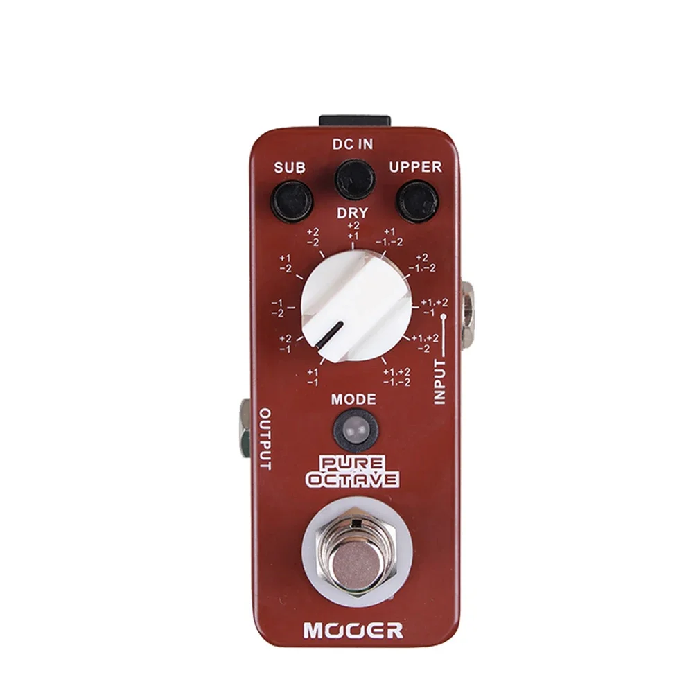 ﻿ MOOER Pure Octave Guitar Effects Pedal 11 Octave Modes Pedal True Bypass Full Metal Shell Electric Guitar Parts