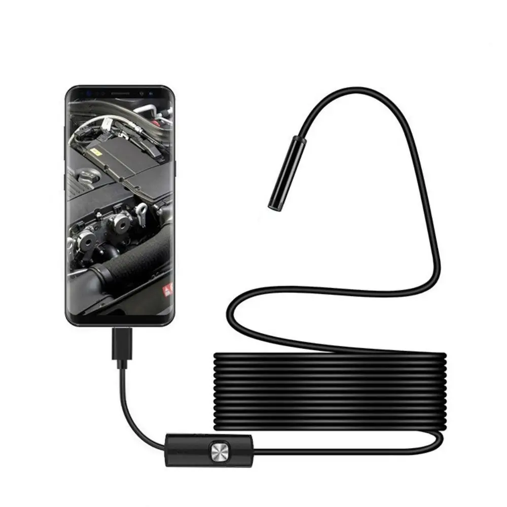 

IP67 Waterproof Type-C Endoscope Camera Adjustable Brightness Flexible Design Borescope Camera Video Recording 6 LED Lights