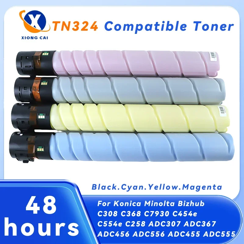 

1 шт. TN324 TN-324 совместимый тонер-картридж – совместимый для Konica Minolta Bizhub C308 C368 C258 C454 C454e C554 C554e