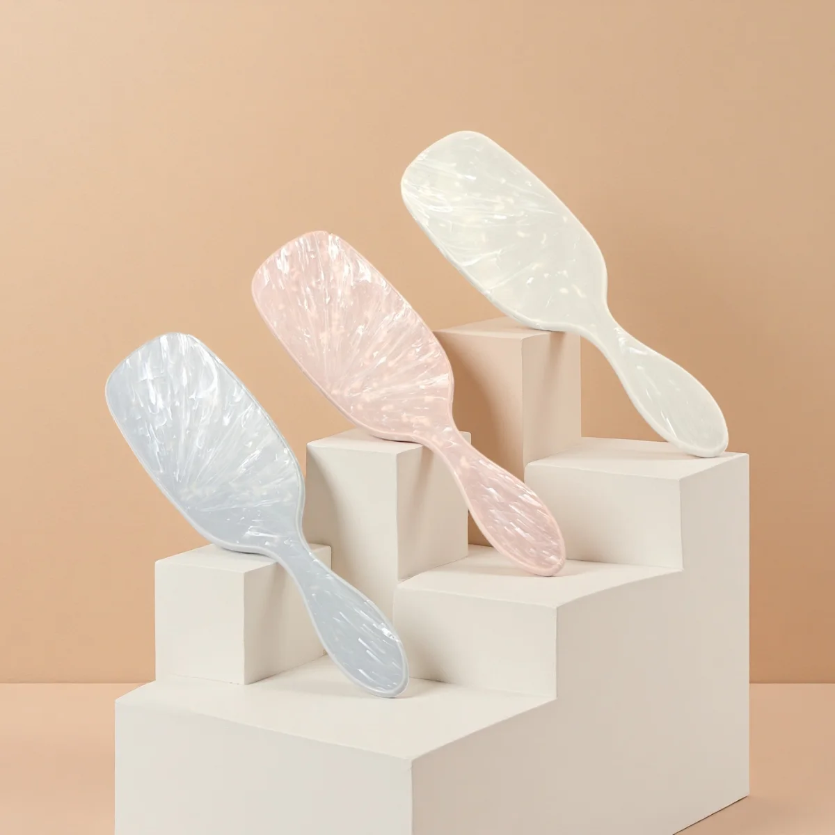 Marble long-handled air cushion comb Large comb Cushion Comb Anti-tangle Anti-static Square Marble Detangling Hair Brush