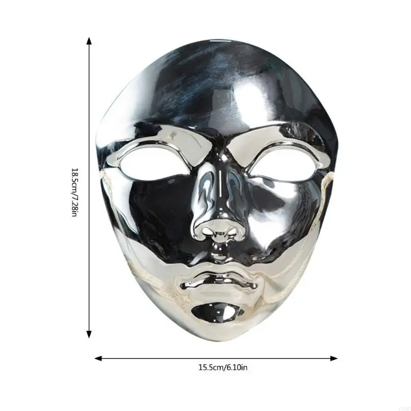Halloween Mask Metallic Color Mask Mask Full Face Mask for Women Men F3MD
