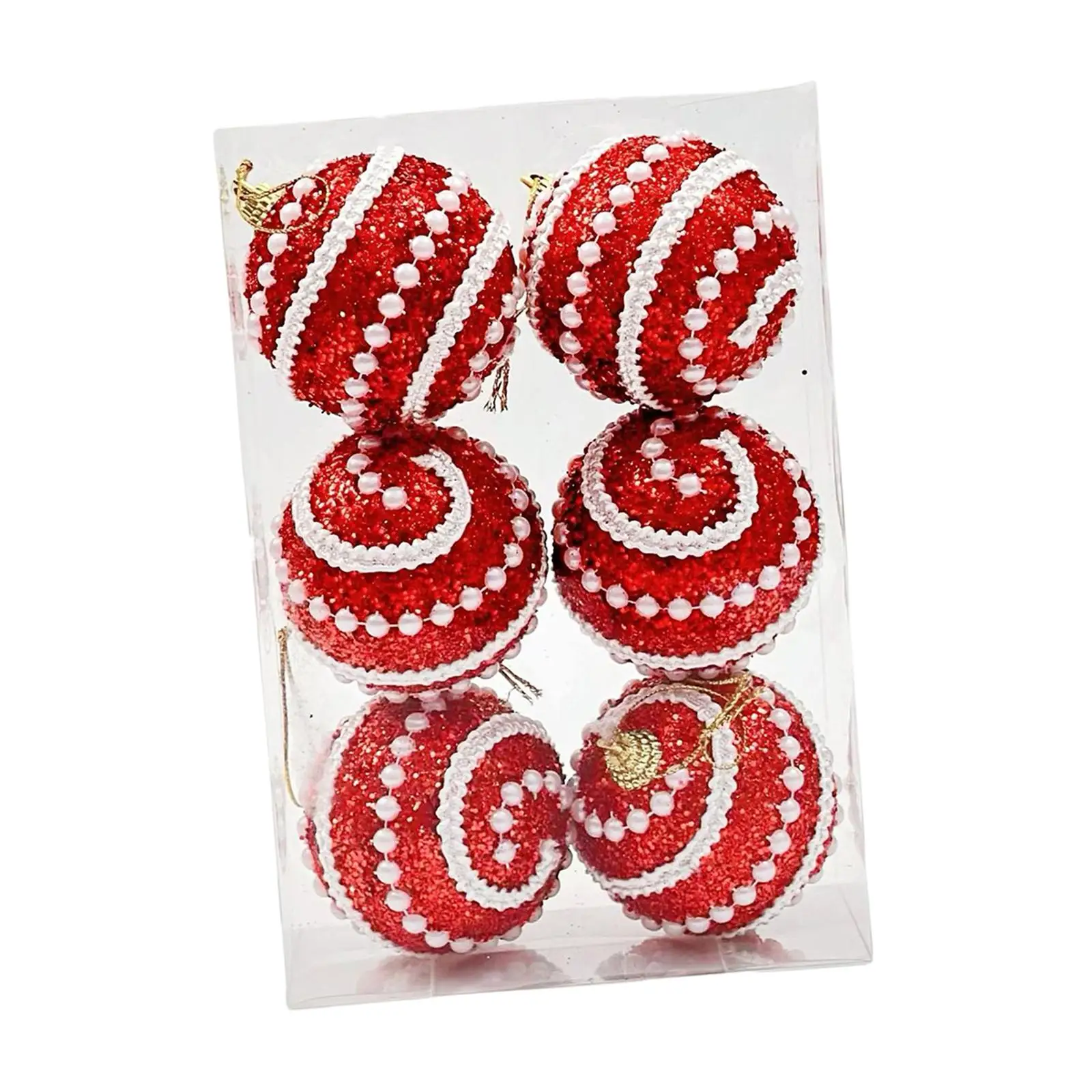 6 pçs enfeites de suspensão de natal pingentes charme bola de natal ornamentos decorativos pendurado enfeites para porta de casamento quintal varanda