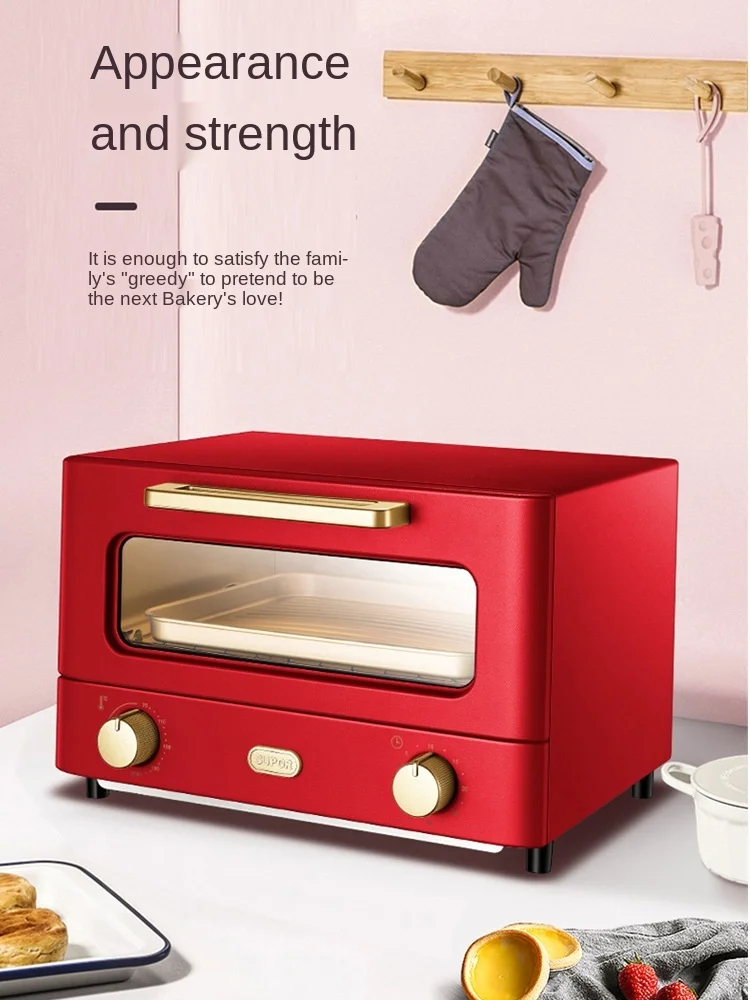 فرن كهربائي صغير منزلي صغير آلة تحميص كاملة الوظائف كعكة الخبز لشخص واحد فرن محمصة الأسرة