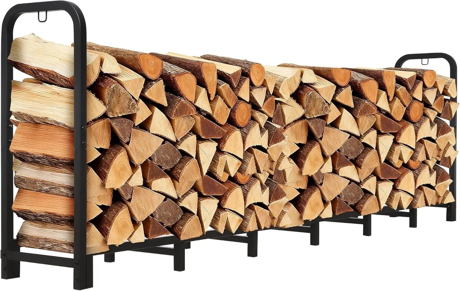 Backyard Fire Pit & Indoor Fireplace, Not Specified, Black, Adjustable Length, Holds 1/2 Face Cord Firewood, 14 Support Legs