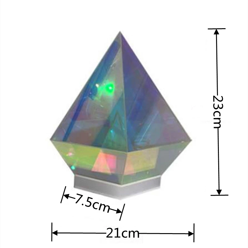 LED 3D Pyramid Cube Night Light USB Color Dimming Ambient Light Living Room Bedroom Bedside Decorative Table Lamp Birthday GifT