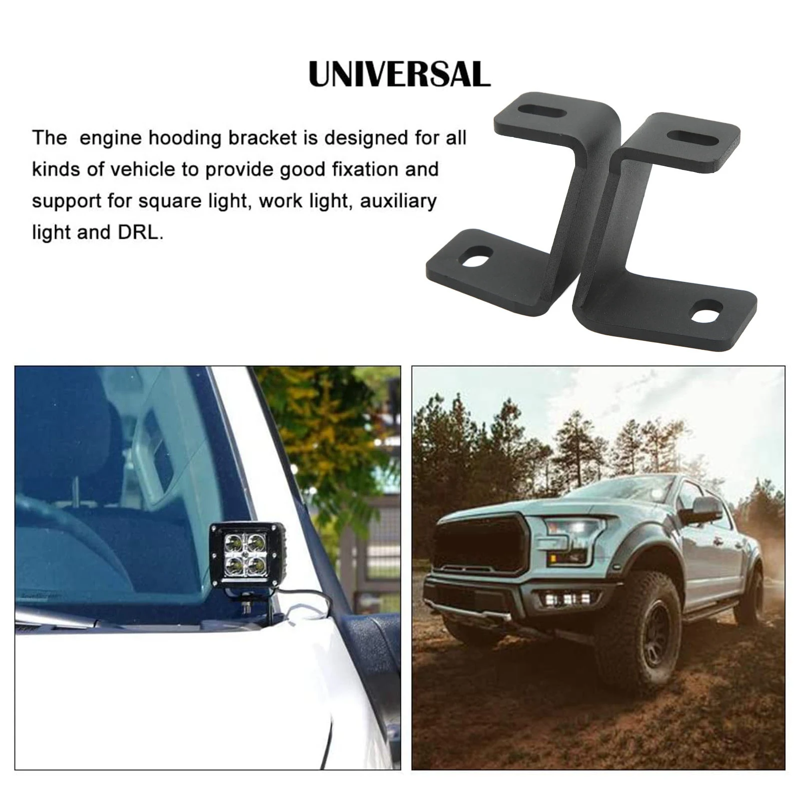 Hood Light Mount Bracket Front A Pillar Bracket Replacement For Ford Raptor 2017‑2023