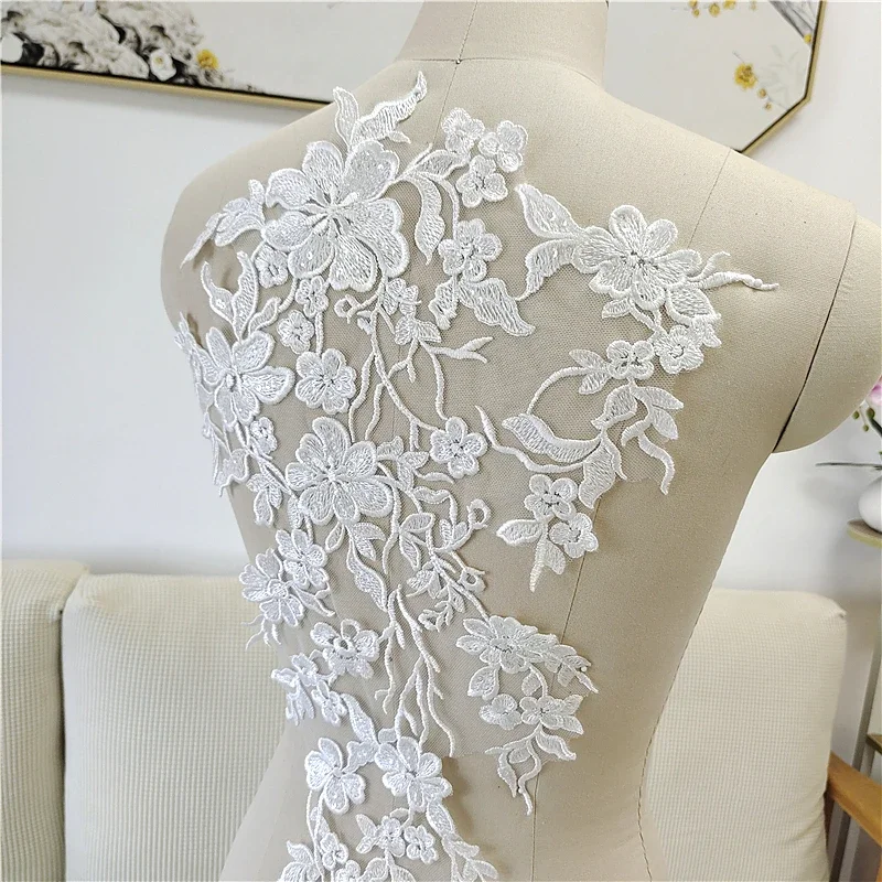 

High Quality Exquisite Embroidery Sequins, Mesh Mesh Hollow Out Patches, DIY Wedding Headpiece Handmade Patches Accessories