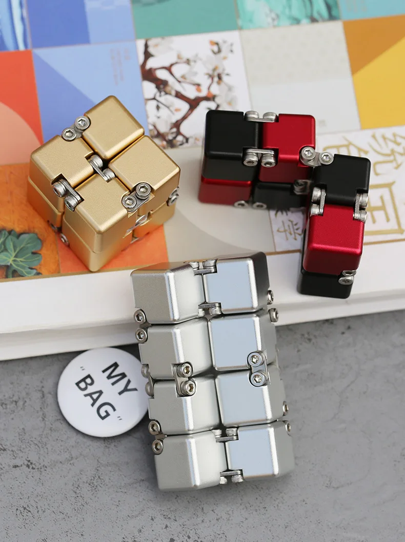 Fashion Metal Infinite Magic Cube New Unique Upgraded Disassembled Assembled Developing Intelligence Decompression Toy