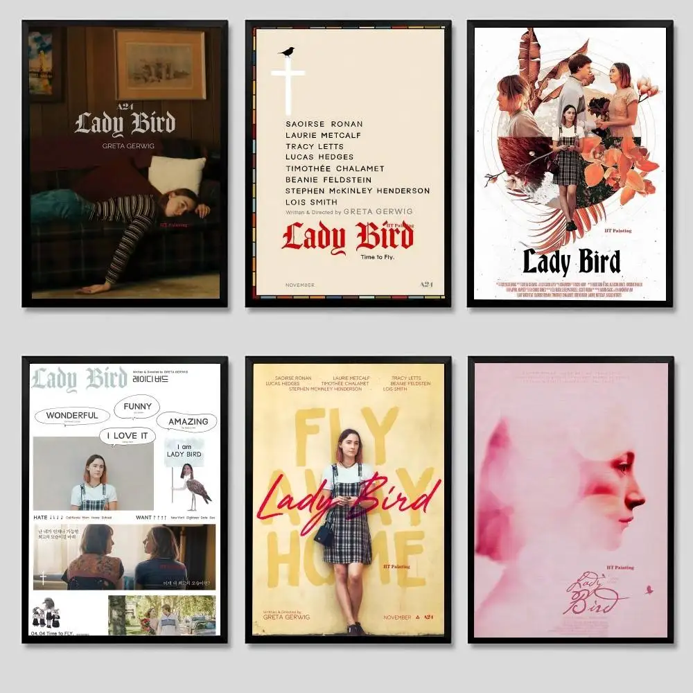 Classic Teenager Movie Lady Bird Poster Paper Print Art Painting Decoration Posters Living Room Quality Canvas Vintage Style Pa