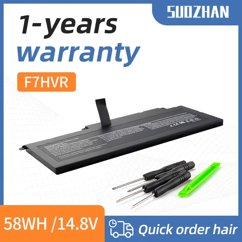 Suozhan f7hvr Laptop-Akku für Dell Inspiron 17 7437 14,8 14 15 15r 14-537 g4yjm 062vnh t2t3j v 58wh