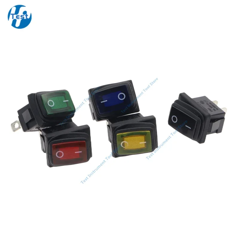 1PCS KCD1 Waterproof switch 2PIN red not lights button rocker power switch oil-proof and dust-proof ON/OFF AC 250V/6A 125V/10A