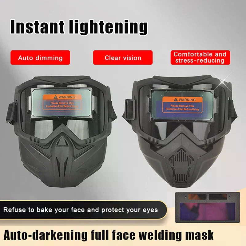 Breathable Auto Darkening Helmet for Welding with Detachable Mask Design.