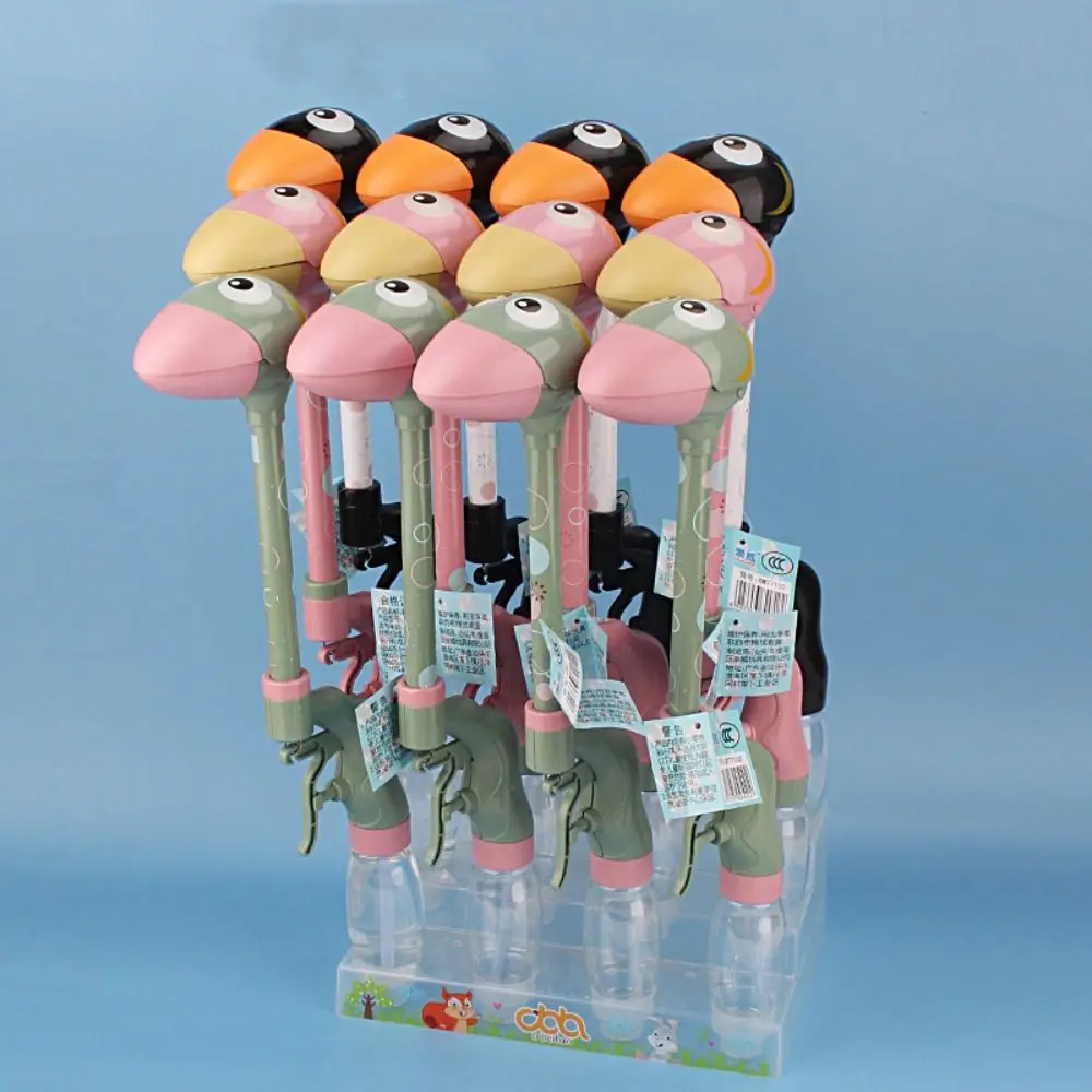 ألعاب رذاذ الماء على شكل ديناصور برقبة طويلة، نمط مفتوح الفم، نوع الضغط، نافورة حمام الألبكة، يقطين سهل التعبئة