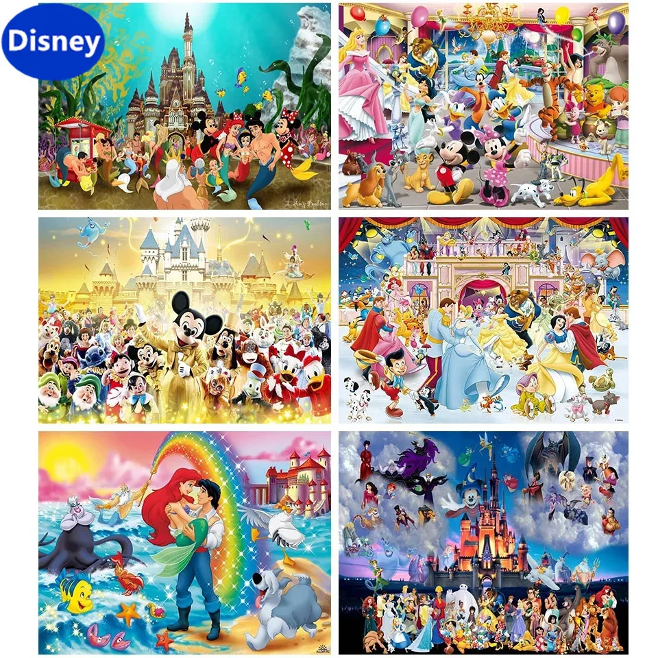 Disney Carnival Puzzle Mickey Princess Family Collection 1000 Piece Puzzle Holiday Gift First Choice