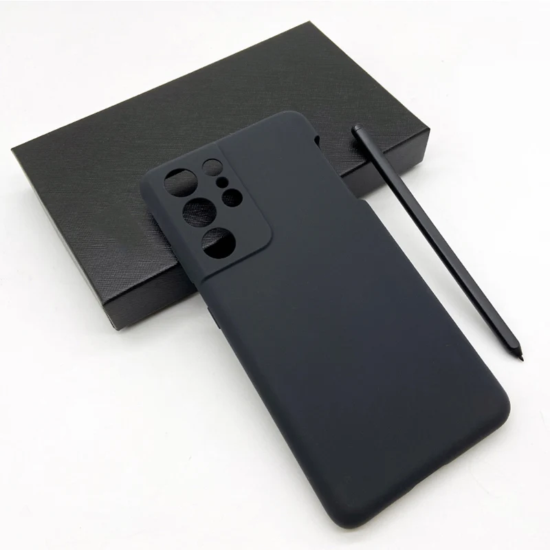 S Pen Case For Samsung Galaxy S21 Ultra Cover With SPen Holder Silicone Cover Built-in Stylet Pen Slot Phone Shell For S21ultra