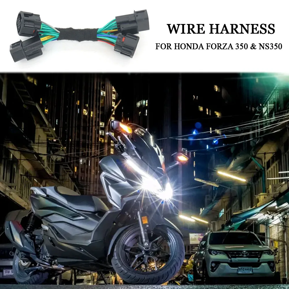 

Motorcycle Double Flash Overtaking Light Switch Special Hazard Warning Light Lossless Wire Harness For Honda Forza 350 NSS350