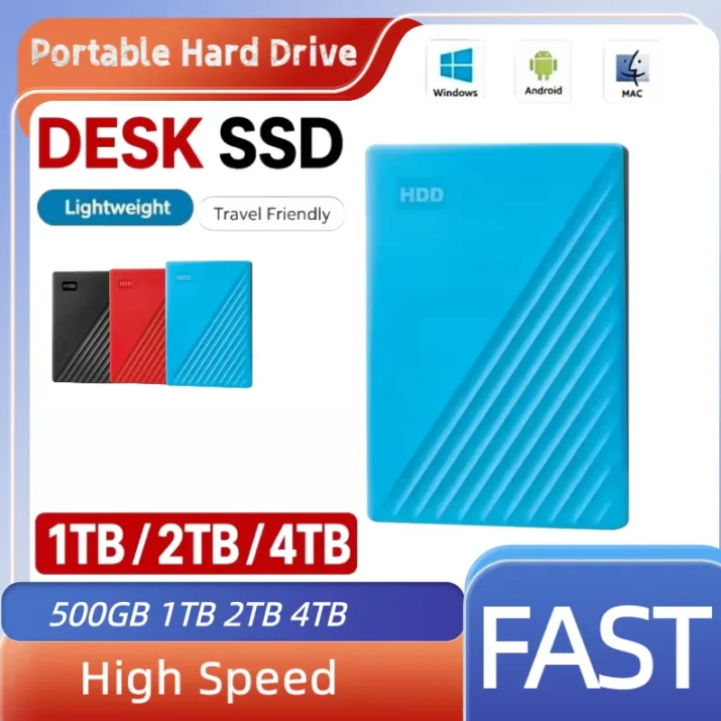 2026 NEW Portable 2.5 Inch External HDD USB 3.0 Fast Data Transfer Multi-Device Compatible Durable Storage Disk for Data Backup