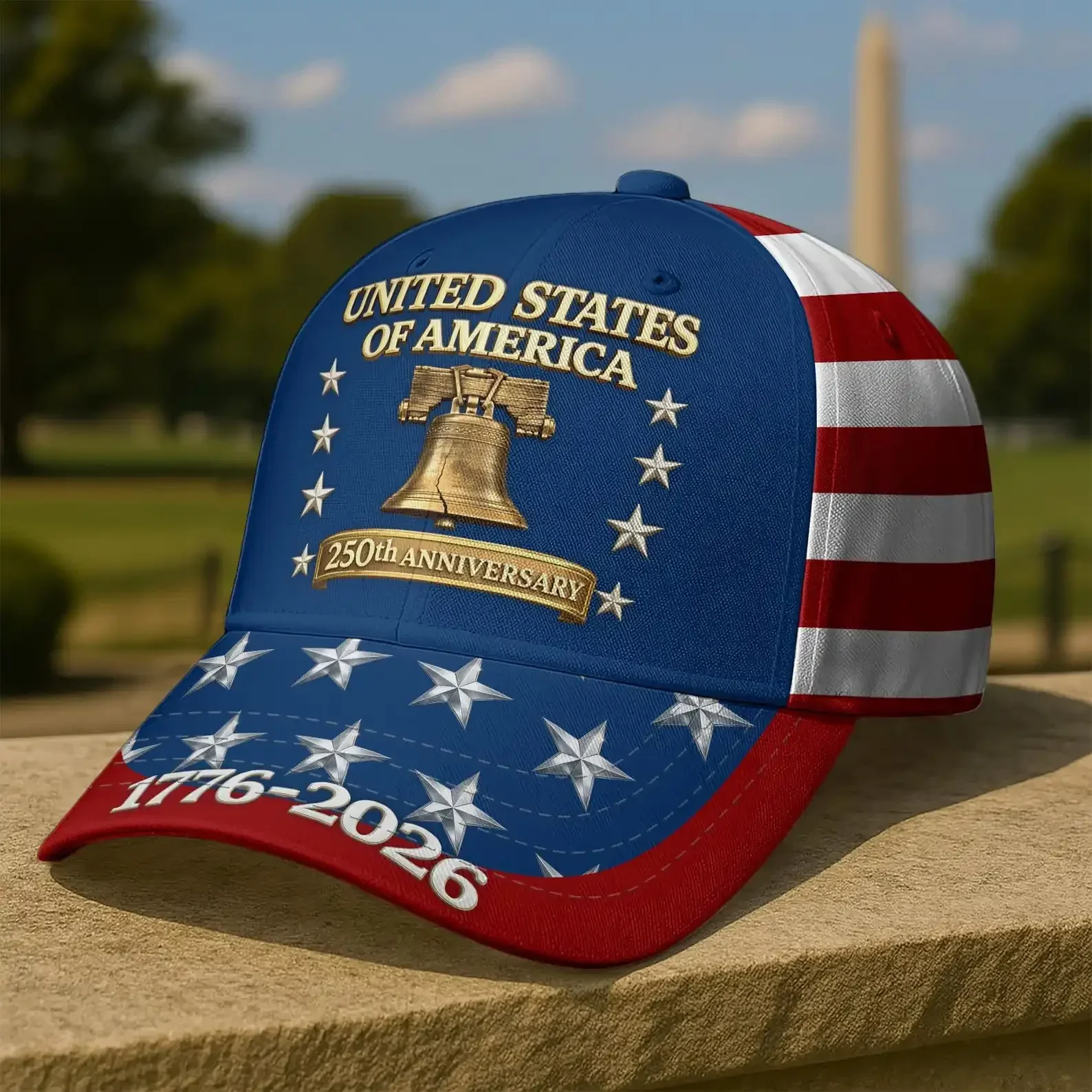 Customization United States Of America 250th Anniversary Baseball Cap, 4th Of July Hat, American Flag 1776–2026 Unisex Cap, Hat