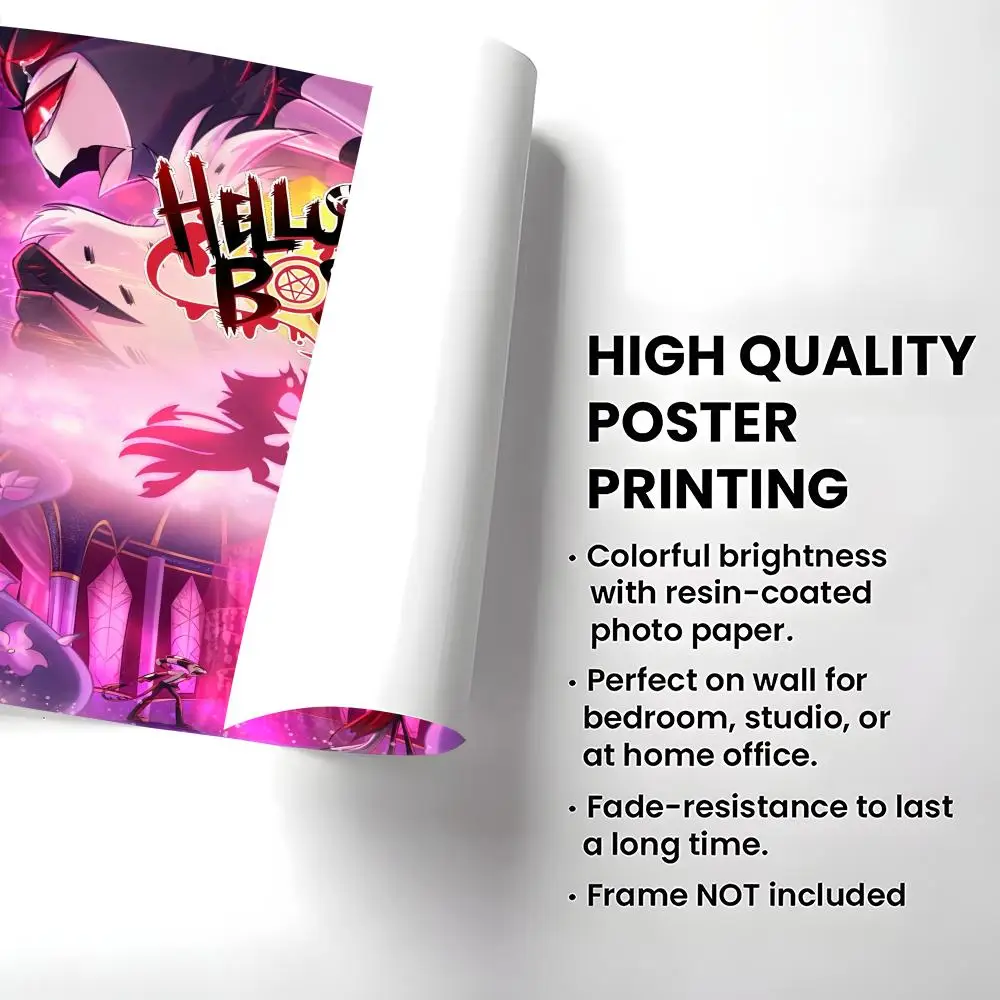 H-Helluva Boss الإرهاب hazbin فندق المشارك HD الفن لزجة جدار مقاوم للماء غرفة المعيشة المنزلي غرفة نوم بار الديكور الجمالي