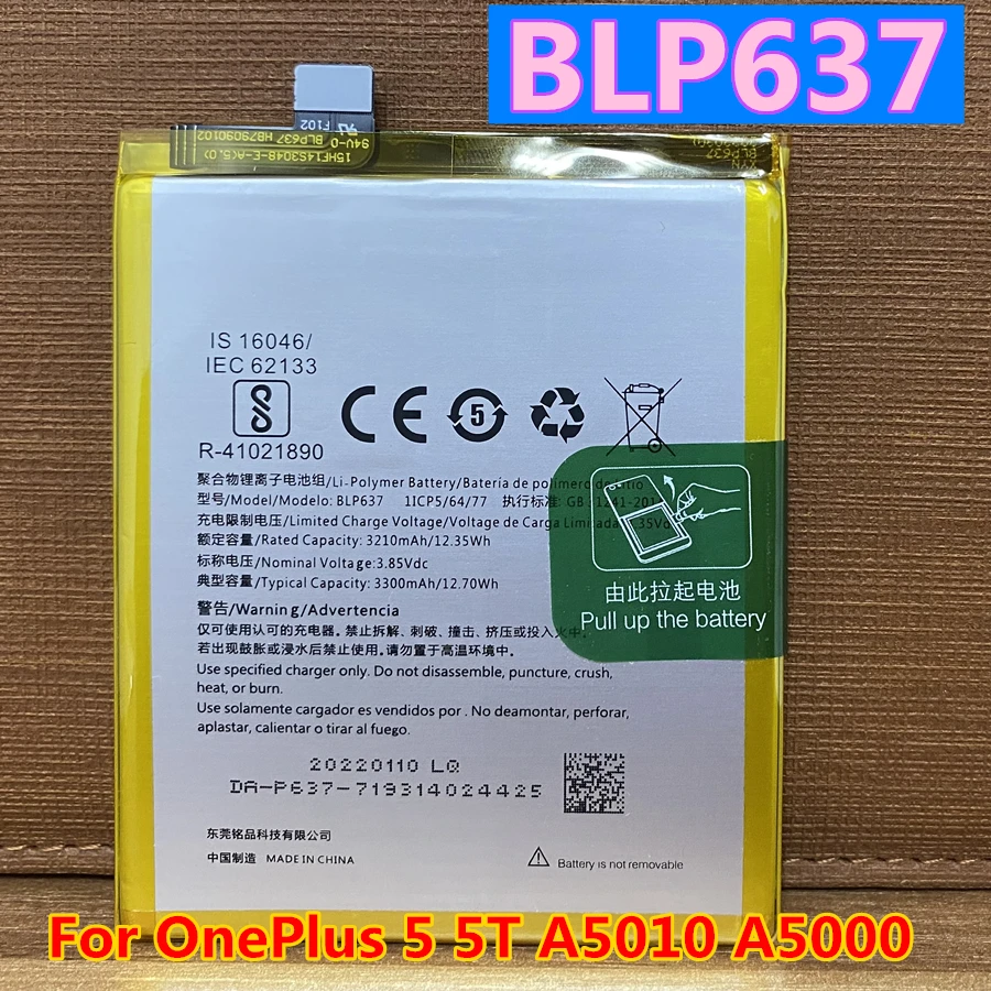 Original blp685 blp637 blp829 blp827 blp801 blp899 para oneplus 2 3t 5 5 5t a5010 a6010 6t 7 7t 8t 9 9r 10 pro mais bateria