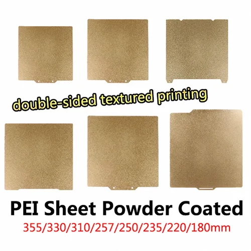 Placa Pei de 355/330/310/257/250/241/235/220/180mm para QIDI Plus 4/X-Max 3/Q1 Pro/Artillería SW-X2/Genius/Ender 3 V3-SE/KE/Kobra S1