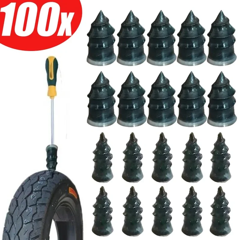

Puncture Repair Kit for Car Vacuum Tire Repair Screws Tire Rubber Screw Nails+ Tool Set W/Box Quick Repair for Tire Plug