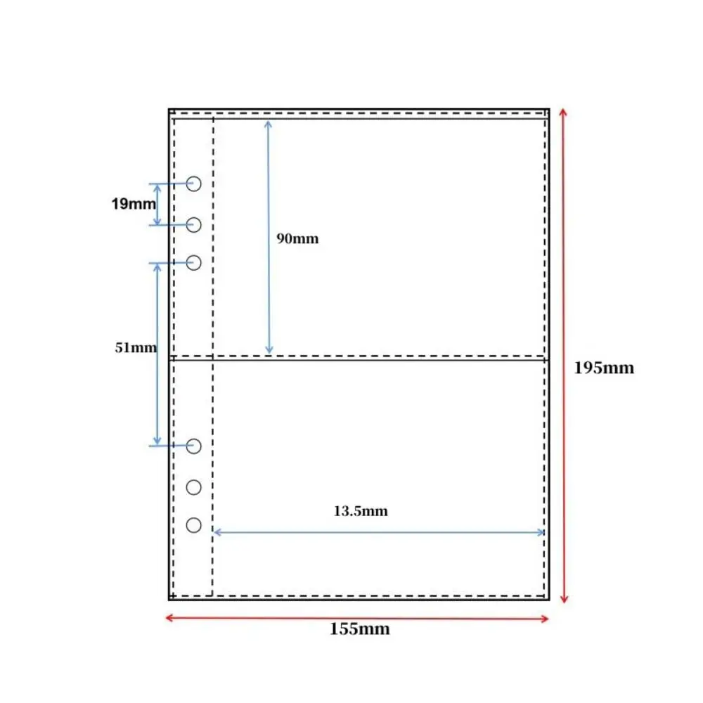 رقيق الدب الموثق Photocard حامل جرو A6 جمع الألبوم دفتر 6 حفرة 4 شبكات بطاقة Photocard الموثق بطاقة التخزين