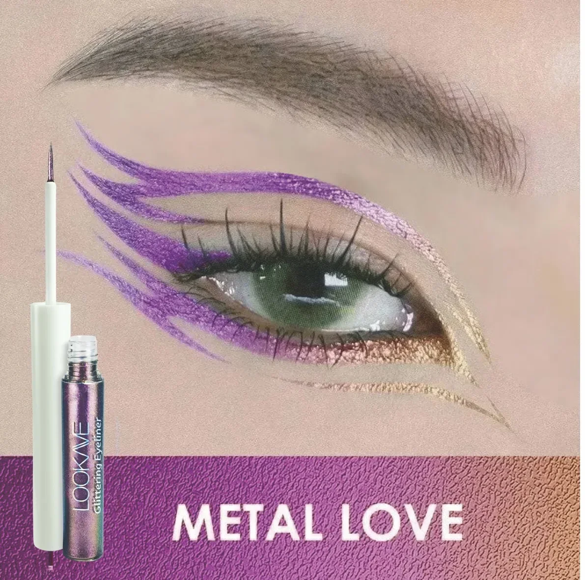 Glanzende kameleongroene vloeibare eyeliner Metallic oogschaduw Veelkleurige eyeliner Parelmoer gepolariseerde glitter oogpigmentmake-up