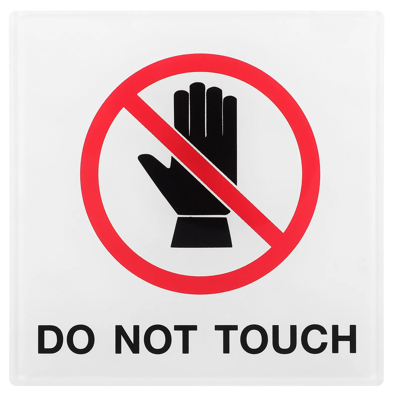 Do Not Touch Sign Acrylic Self Adhesive Warning Sticker Safety Label for Industrial Office Warehouse Warning Signs