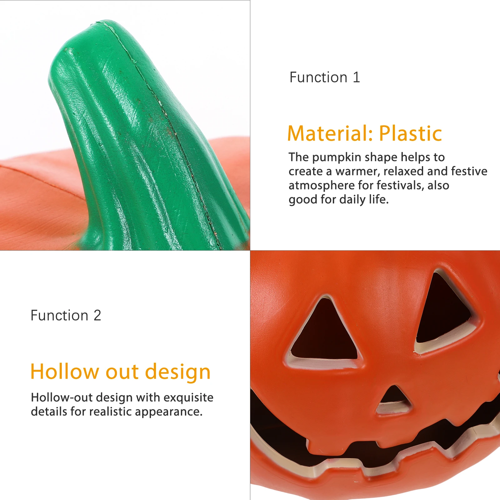 

Halloween Pumpkin Halloween Indoor Decor Decor 9# Orange LED Lighted Carved Pumpkin Home Decorations Festive Party
