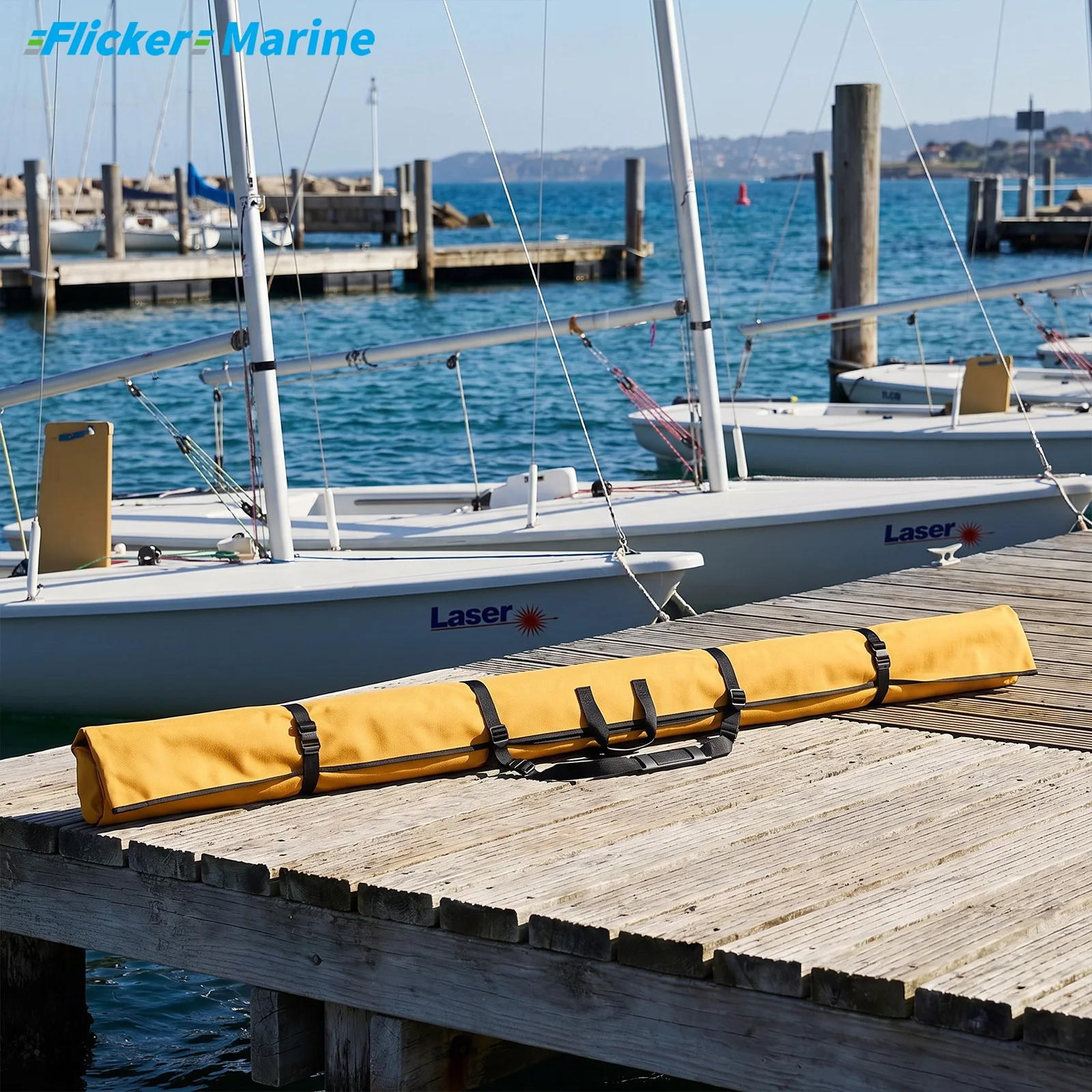 FLICKER Multicolor ILCA MAST & BOOM BAG Compatible with Laser , Durable Polyester Sailboat Storage Bag