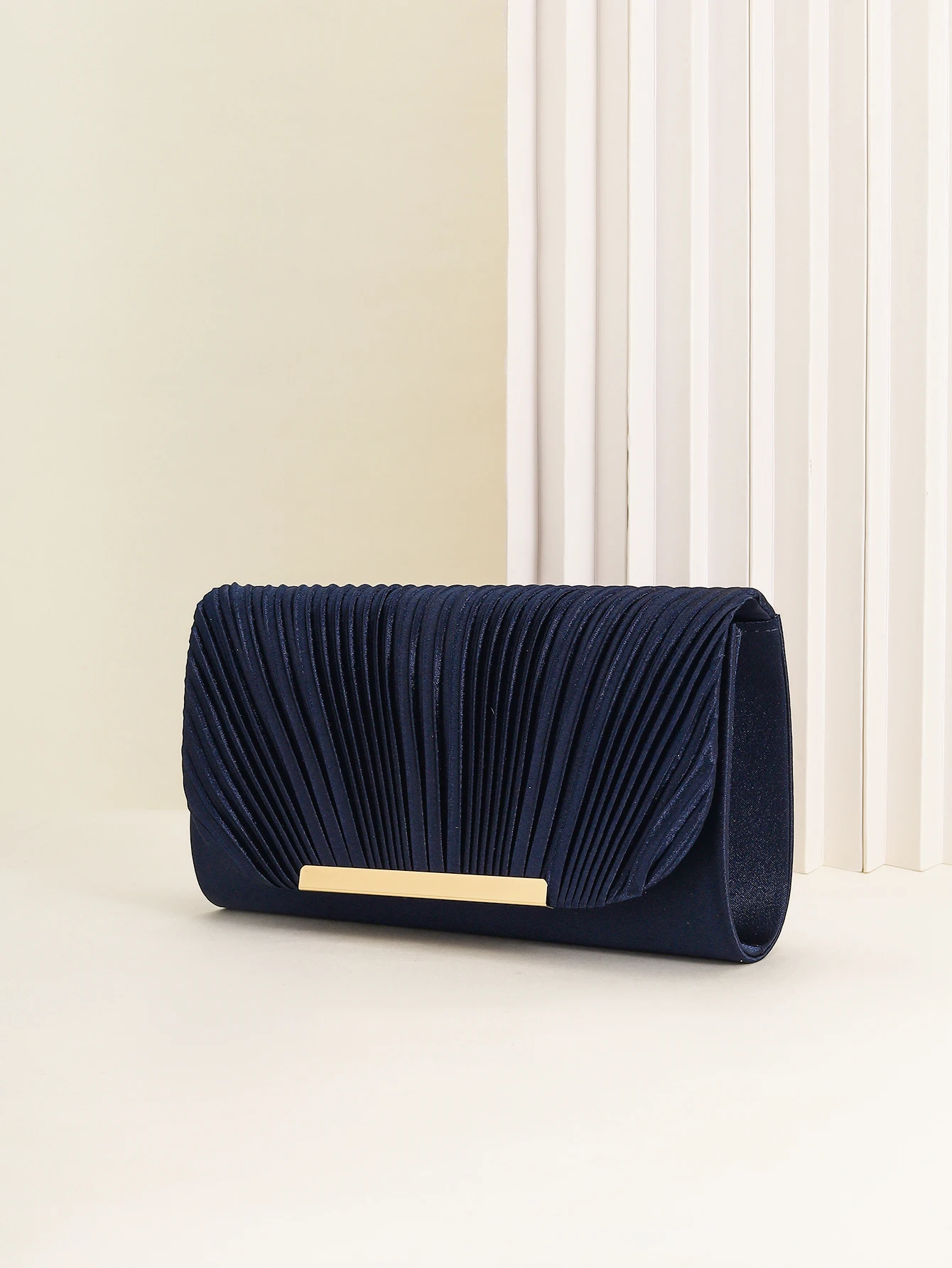 Damen-Abendtasche, Neue Kleine Quadratische Tasche mit Kette, Plissee-Design, Geeignet für Partys, Hochzeiten, Bälle, Bankette – Detail 33
