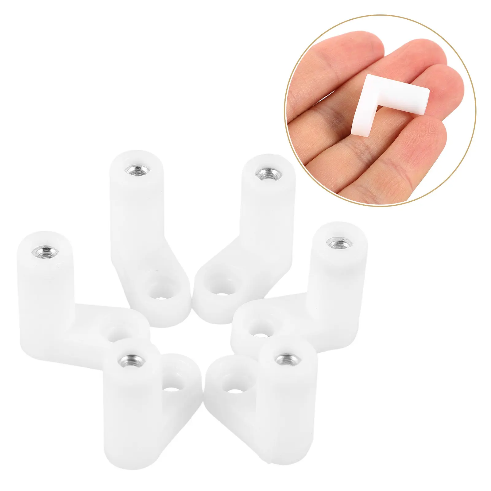 20Pcs Plastic L Bracket Corner Brace for Shelves Cabinets Computer Cases Workshop Home Office Mounting Support Space Saving