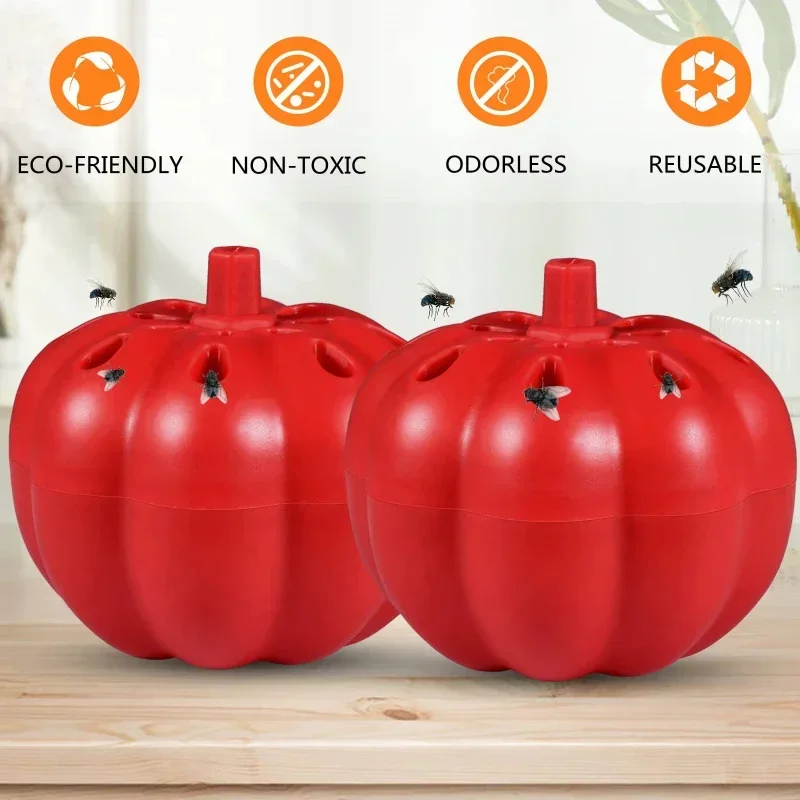 Reusable Fruit Fly Trap Food Type Indoor Outdoor Pest Control Insect Catcher for Home Garden Orchard
