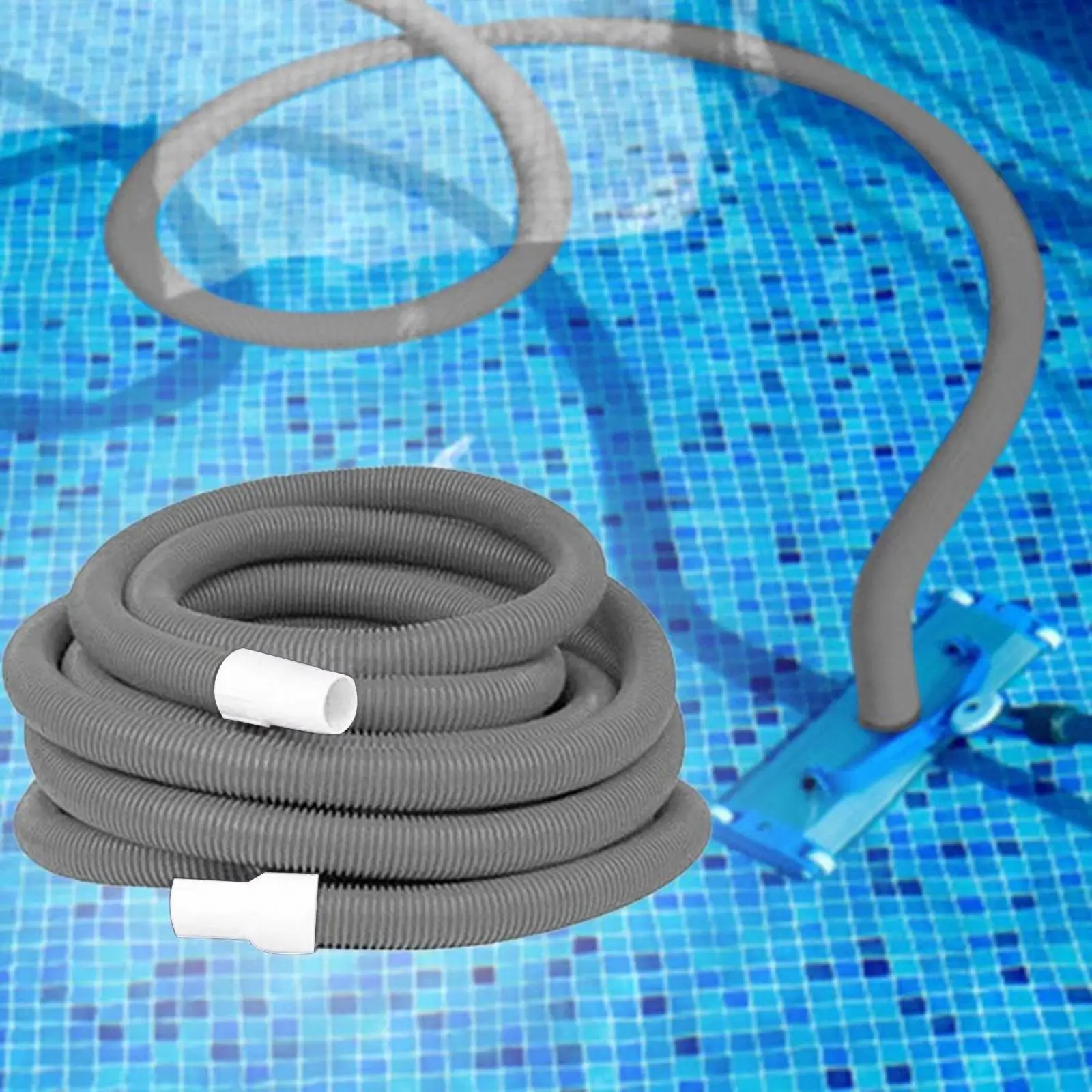 Ground Pool Vacuum Hose with Swivel Swimming Pool Adapter Replacement Part Portable Filter Pumps Flexible Pipe for Irrigation