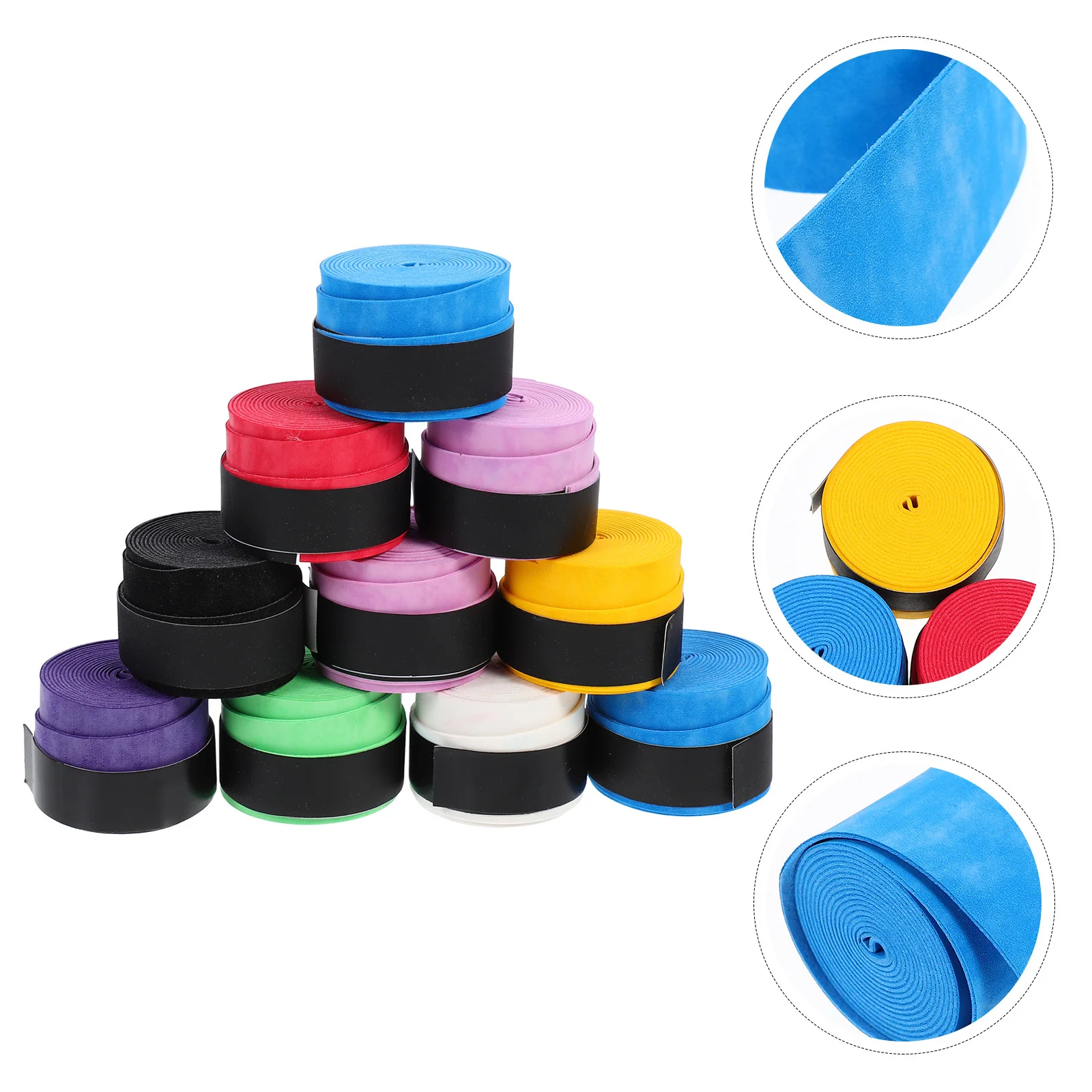 

12Pcs Breathable Tennis Racket Overgrips Sweatband Anti-Slip Grip Tape for Badminton Outdoor Sports Accessories