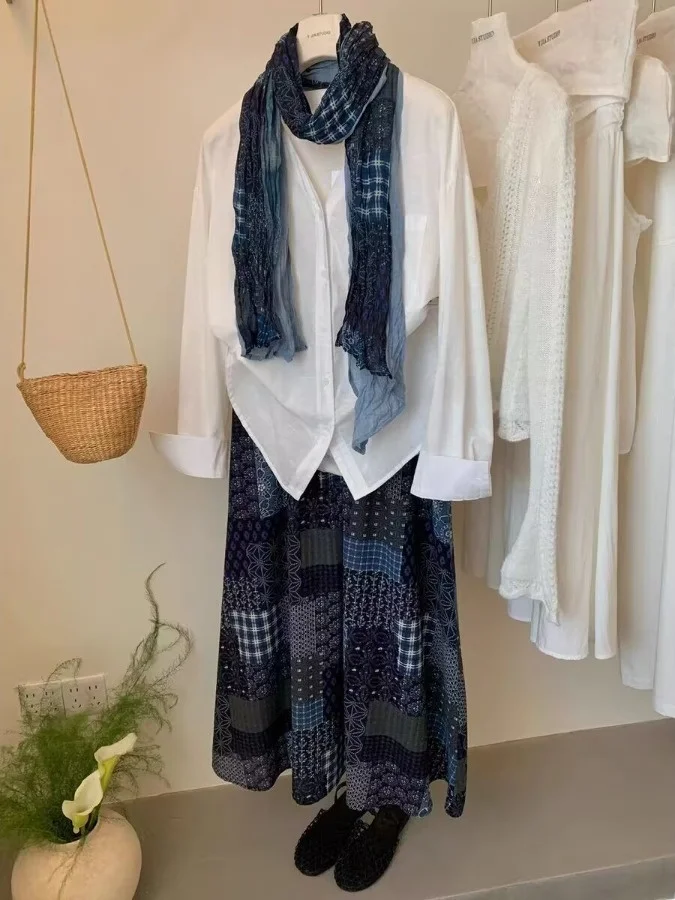 

Spring Summer Loose Long Sve V-Ne Single ket Pure Color Women's plus Size irt Casual Open Cardigan Cotton Blend