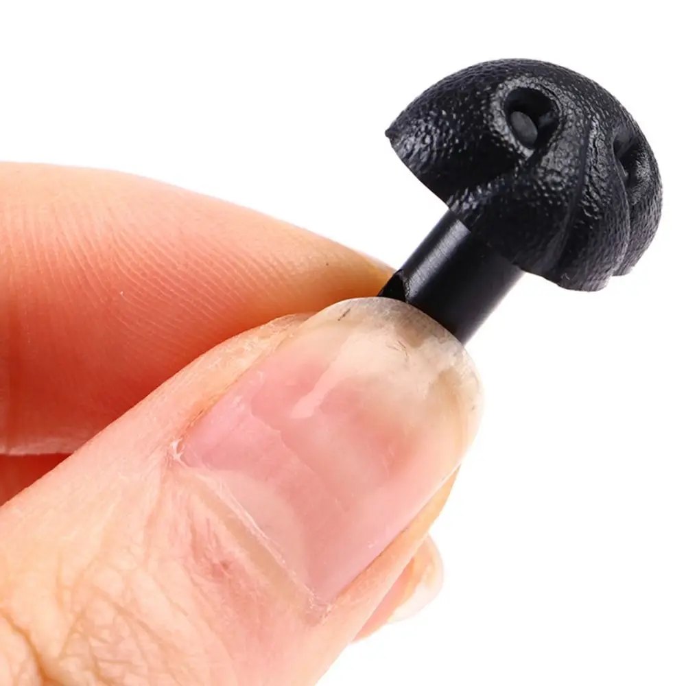 Narizes De Cão De Plástico Para Artesanato, Nariz Preto Plug-in, Nariz De Boneca Animal, Acessórios DIY, 15mm, 18mm, 21mm