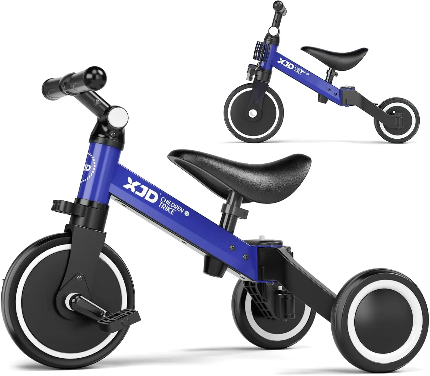 5 in 1 Toddler Bike, Tricycle for Toddlers 1-3 with Adjustable Seat Height, Removable Pedals, Ideal Balance Bike Birthday Gifts